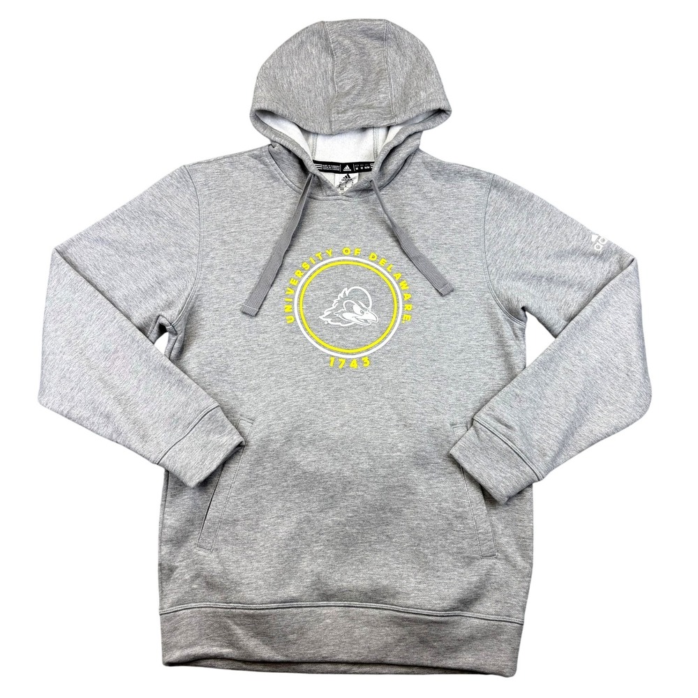 Delaware Fightin' Blue Hens Sweatshirt Mens Medium Gray NCAA Adidas Hoodie